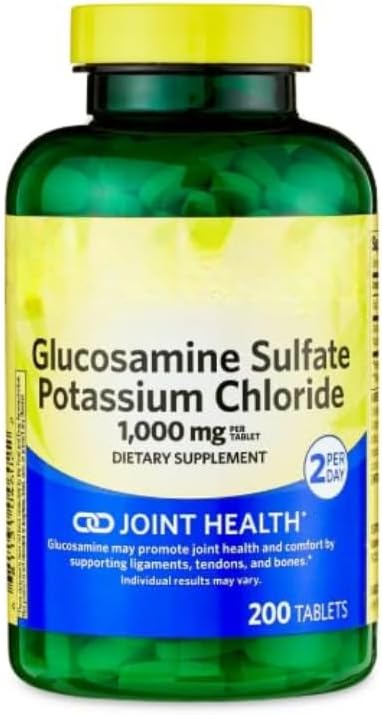 SEDLAV Glucosamine Sulfate Potassium Chloride Tablets Dietary Supplement 1000 mg 200 Count Sticker