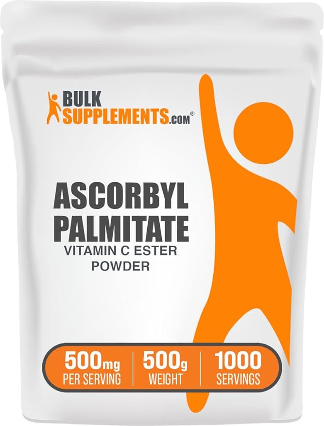 BulkSupplements.com Ascorbyl Palmitate Powder - Vitamin C Ester Vitamin C Supplement - Gluten Free 500mg per Serving 500g (1.1 lbs) (Pack of 1)