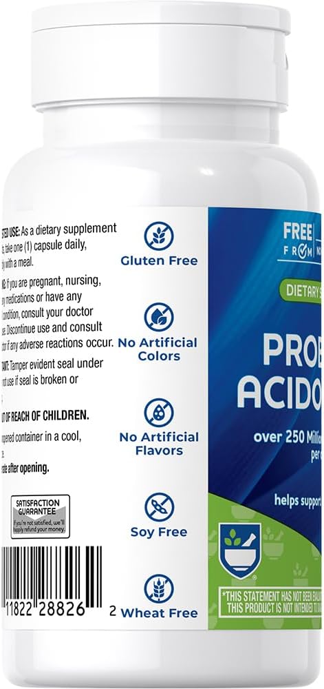 Rite Aid Probiotic Acidophilus Dietary Supplement 100 Count