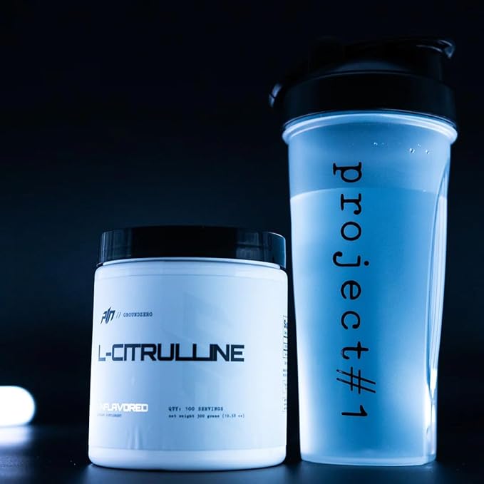 Project #1 L-Citrulline Powder Unflavored 100 Servings Pre-Workout Performance Supplement for Blood Flow and Muscle Recovery