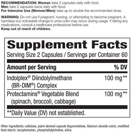 Nature's Way Dim-Plus Diindolylmethane Vegetarian Capsules 120-Count (Packaging May Vary) Pack of 2