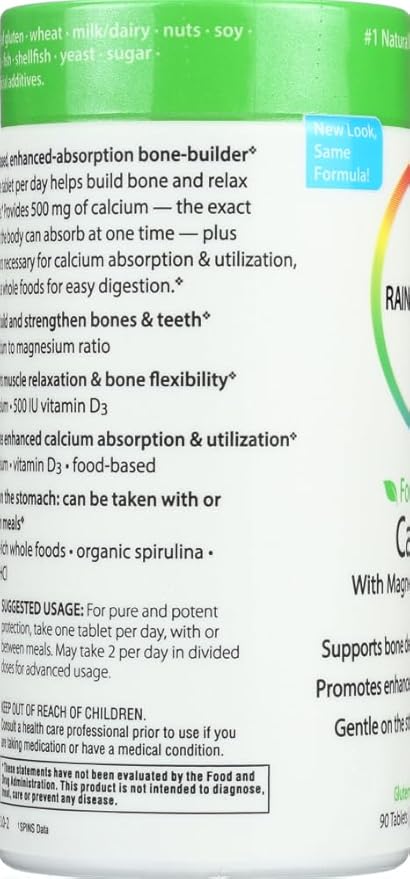 2Pack! Rainbow Light Food-Based Calcium - 90 Tablets