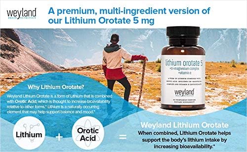 Lithium Orotate 5mg + Tri-Magnesium Threonate Taurinate Malate + Glycine + Vitamin E 60 Vegetarian Capsules