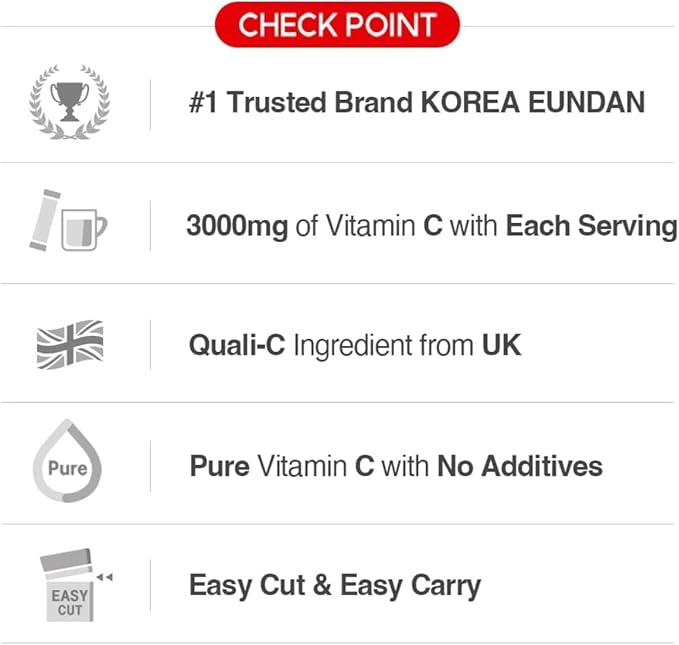 MEGADOSE Vitamin C Powder 3000mg High Content Vitamin 3g*100 Sticks Total 300g Easy Cut Sachets