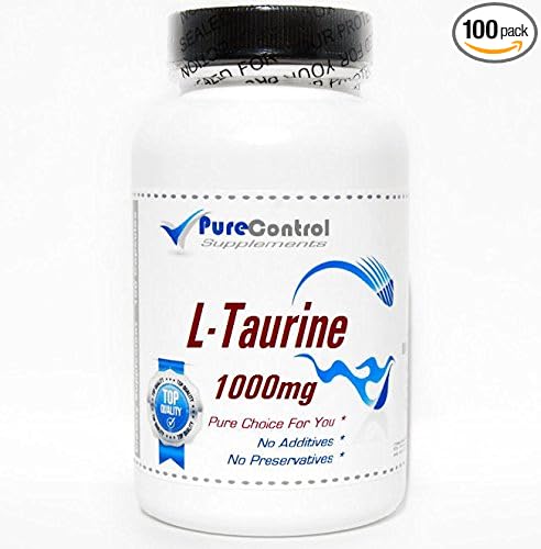 L-Taurine 1000mg // 100 Capsules // Pure // by PureControl Supplements