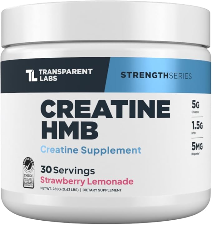 Transparent Labs Creatine HMB (30 Servings Strawberry Lemonade) &amp Creatine HMB Unflavored (30 Servings Unflavored)