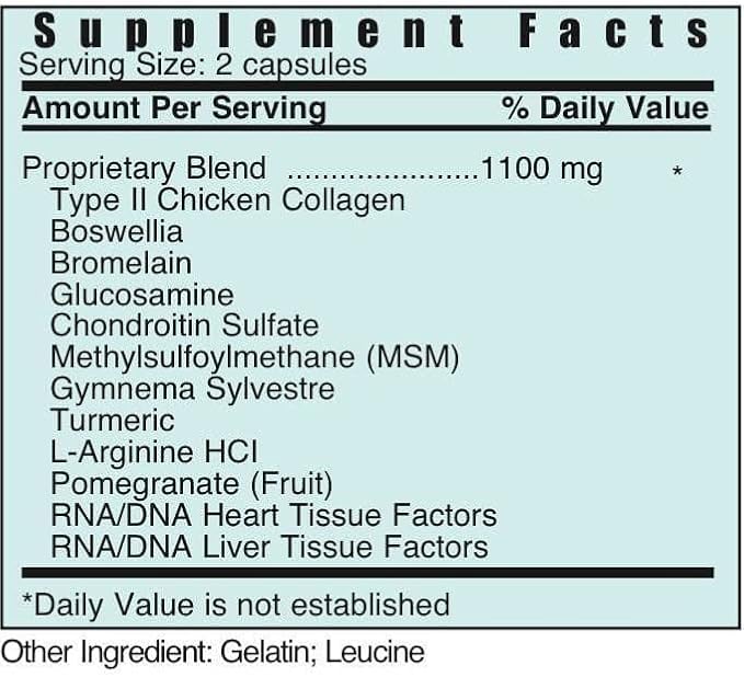 Systemic Formulas JOT – Joint/Disc/Cartilage 60 Capsules Bio Nutriment #133. Supports Cartilage Integrity Joint Health Lubrication and Comfort and Healthy Formation of Joints Discs and Cartilage.