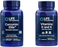 Life Extension Curcumin Elite Turmeric Extract Promotes a Healthy inflammatory Response &amp Vitamins D and K with Sea-Iodine Vitamin D3 Vitamin K1 and K2