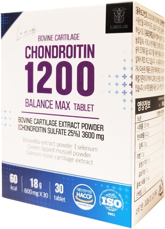 KPurity Chondroitin 1200 Balance Max Bovine Tracheal Cartilage Restore Joint Health Supplement Support Strength and Fracture (30 Count (Pack of 1) Chondroitin 1200)