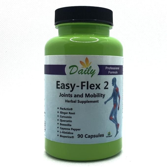 Daily Manufacturing Easy-Flex 2™ (Andrographis Paniculata Boswellia Extract L-Histidine Curcumin (Turmeric) Quercetin Black Pepper Extract Ginger Root Powder &amp Cayenne Pepper)