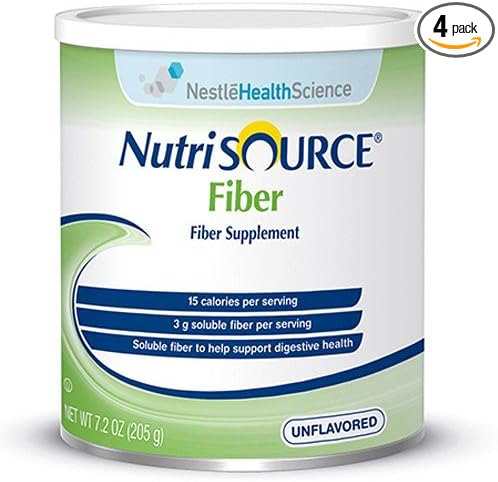 Nutrisource Fiber Supplement - 7.2 Oz Canisters (Powder) - Case of 4 - Nes97551Snd282100