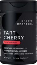 Sports Research Tart Cherry Capsules - Made from Montmorency Tart Cherries - Non-GMO &amp Gluten Free - 60 Liquid Softgels