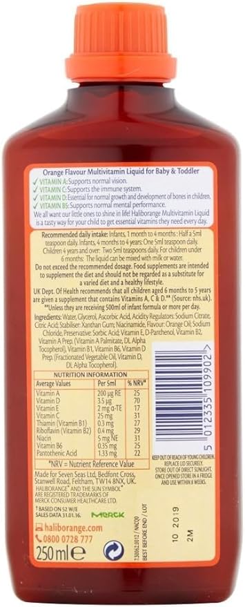 (2 Pack) - Haliborange - Baby and Toddler Liquid | 250ml | 2 Pack Bundle