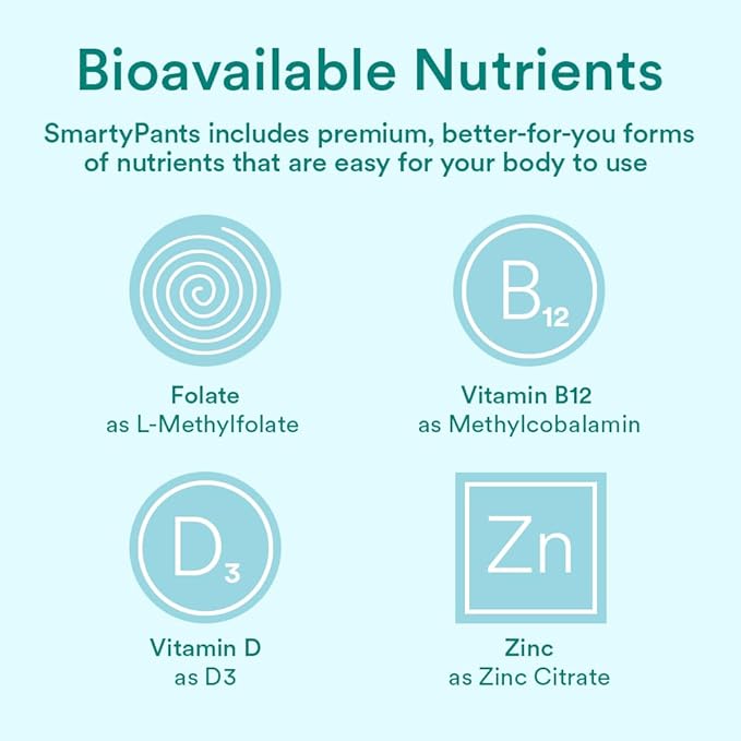 SmartyPants Prenatal Vitamins for Women Multivitamin Gummies: Omega 3 Fish Oil (EPA/DHA) Biotin Methylfolate Vitamin D3 C Vitamin B12B6 AK &ampZinc Inositol(20 Day Supply)80 Count (Pack of