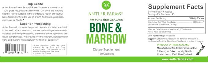 Antler Farms - 100% Pure New Zealand Beef Liver &amp Bone Marrow Bundle Cold Processed Supplement
