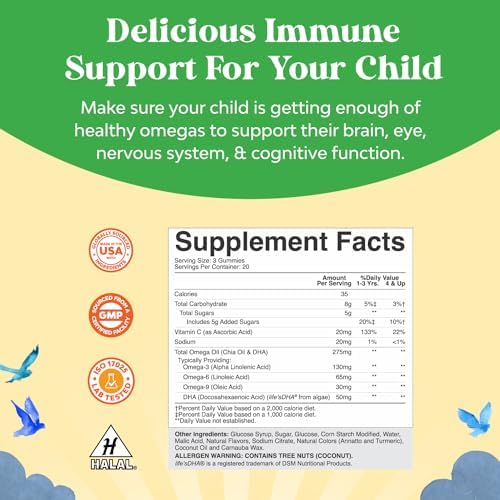Bundle of Plant Based Omega 3 Gummies for Kids and Natural Cranberry Gummies for Women and Men - for Vision Immunity and Focus Support - for Urinary Tract Health Kidney Support Bladder and Immunity