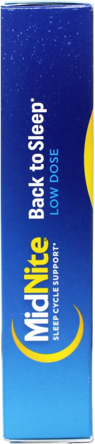 MidNite Sleep Cycle Support Back to Sleep Low Dose Melatonin &amp Herbal Blend Cherry Flavor 30 Quick Melt Tablets (Pack of 4)