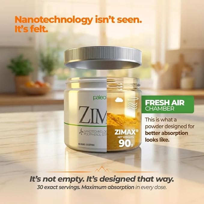 ZIMAX Super ANTIOXIDANT - 100% Natural - High Absorption Curcumin Rosemary Extract Grape Seed Extract Olive Leaf Extract ORAC 3451770 (Canister) 90 Grams (1-Pack)
