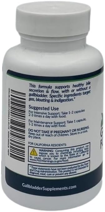 Gallbladder Formula Elite with Purified Bile Salts | Support for Abdominal discomfort Gas and Indigestion | Support for Those with and Without a Gallbladder 90 Caps