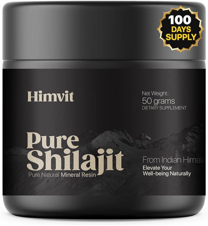 Pure Himalayan Organic Shilajit Resin with Lab Report Super high Potency for Men &amp Women Fulvic Acid &amp Trace Minerals Humic Acid Supplement Resin| Supports Energy Metabolism &amp Immunity| 5