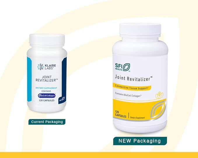 Klaire Labs SFI Health Joint Revitalizer - Patented Hydrolyzed Collagen Peptide Formula with Chondroitin MSM &amp Hyaluronic Acid Hypoallergenic Connective Tissue Support (120 Capsules)