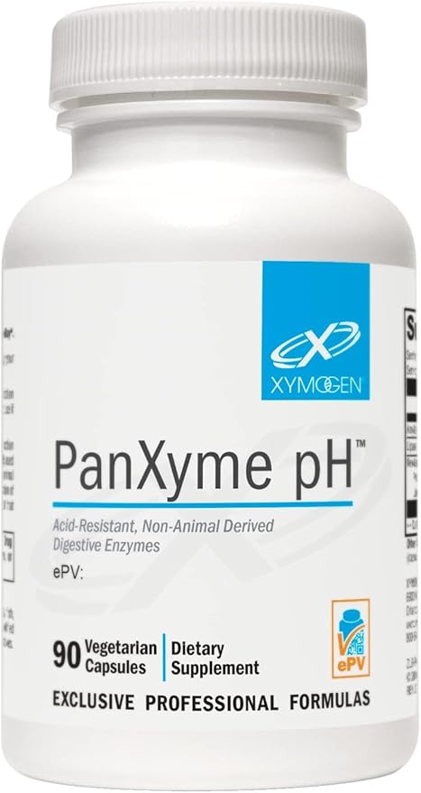 XYMOGEN PanXyme pH - Supports Healthy Digestion of Proteins Carbohydrates Fats &amp Vegetable Fiber - Vegetarian Non-GMO &amp Gluten Free - 90 Capsules