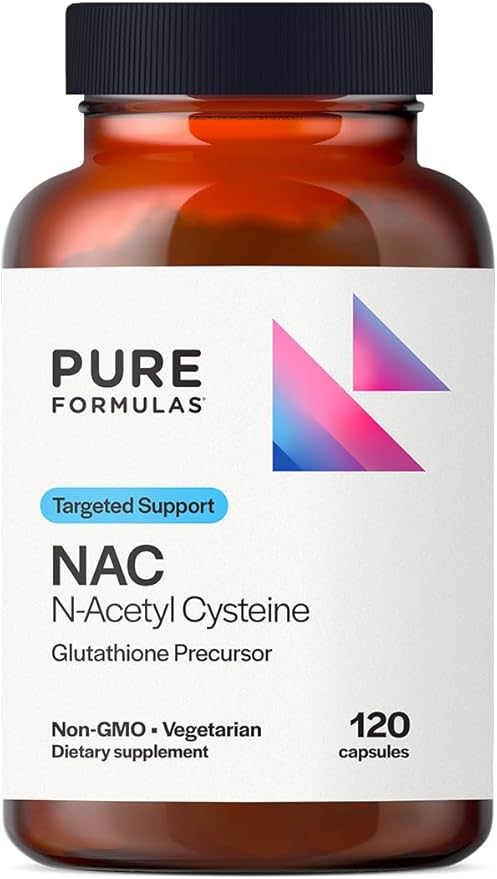PureFormulas N-Acetyl-L-Cysteine - NAC Supplement Capsules 900mg NAC Antioxidant Glutathione Precursor - Detox + Workout Recovery and Immune Support - Non-GMO + Vegetarian Supplement -120 Capsules
