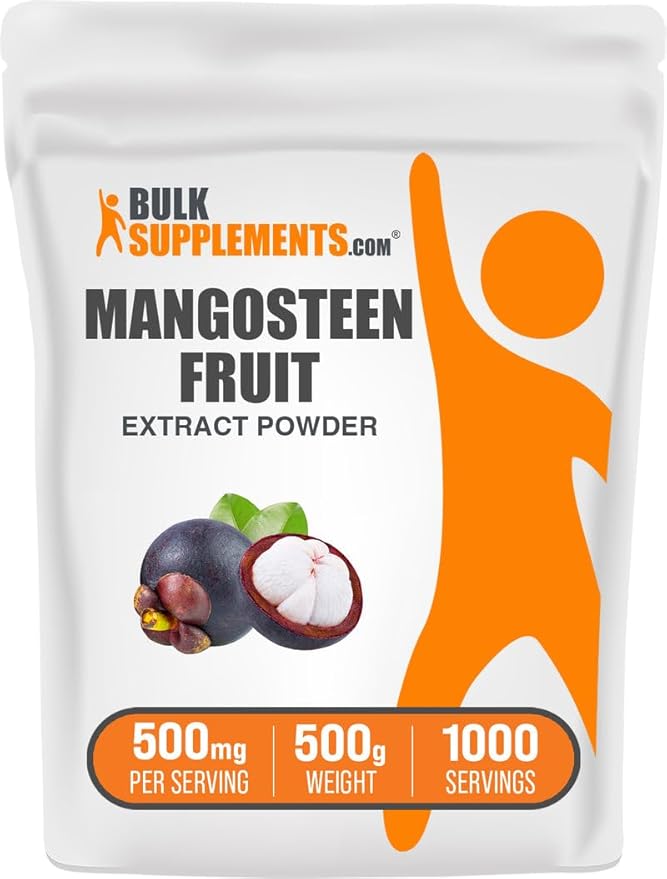 BulkSupplements.com Mangosteen Extract Powder - Superfood Supplement from Mangosteen Fruit - Gluten Free 500mg per Serving 500g (1.1 lbs) (Pack of 1)