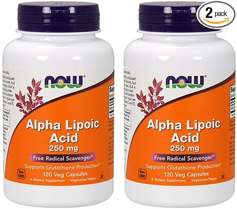 NOW Foods Alpha Lipoic Acid 250mg 120 Vegetable Capsule (2 Pack)