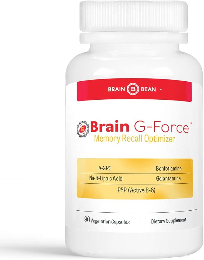 Brain G-Force | for Optimal Brain Function | with Galantamine R-Lipoic Acid A-GPC and Benfotiamine | 45 Servings