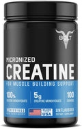 Bolt Micronized Creatine Monohydrate Powder | 5g per Serving | Unflavoured | Enhances Strength Power &amp Lean Muscle |100 Servings