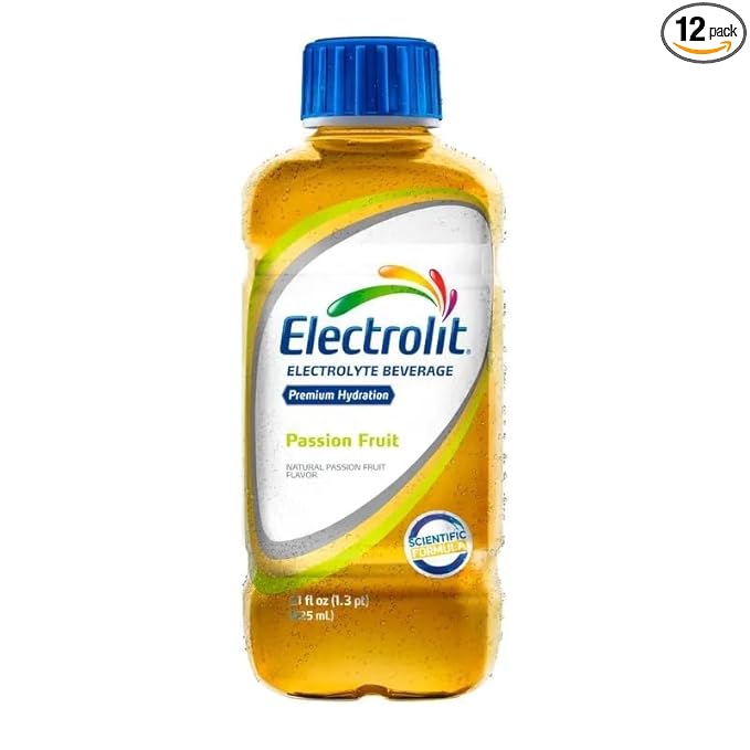 Electrolit Hydration Electrolyte Drinks Sports Beverages with Electrolytes Recovery Drink for Post Workout 12 Pack 21 Fl Oz Bottles Passion Fruit