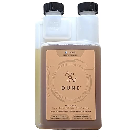Dune - Bioavailable Silica for Plants – Strengthens Cell Walls Boosts Growth &amp Stress Resistance – Bigger Yields – Hydroponic &amp Soil Compatible - Medicinal Fruit Vegetable &amp Ornamental
