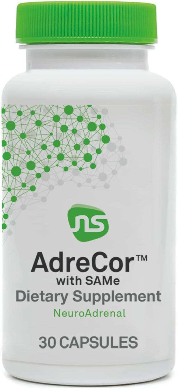 Neuroscience AdreCor with Same - Mood and Adrenal Support Supplements with L-Tyrosine Rhodiola and B-Vitamins - Cortisol Detox for Energy Balance and Stress Relief (30 ct)
