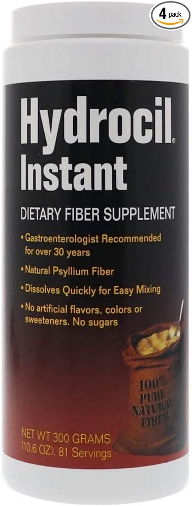 Hydrocil Instant Dietary Fiber Supplement 10.6 oz (Pack of 4)