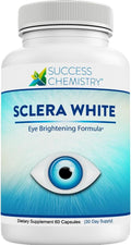 Sclera White Eye Brightening Formula by Success Chemistry - for Beautiful Bright Eyes. Reduce Eye Strain &amp Fatigue. Non-GMO 60 Veggie CAPS