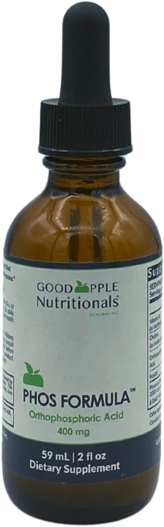 Phos Formula | Nausea | Supports Bone Health | Phosphorus Liquid Supplement with Dropper | 2 fl oz
