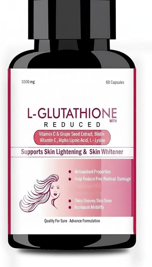 Capsules with Vitamin E &amp C L-Glutahione Grape Seed Alpha Lipoic Acid and is a Great Option Full of antioxidants and Powerful extracts for Skin- 60 Capsules