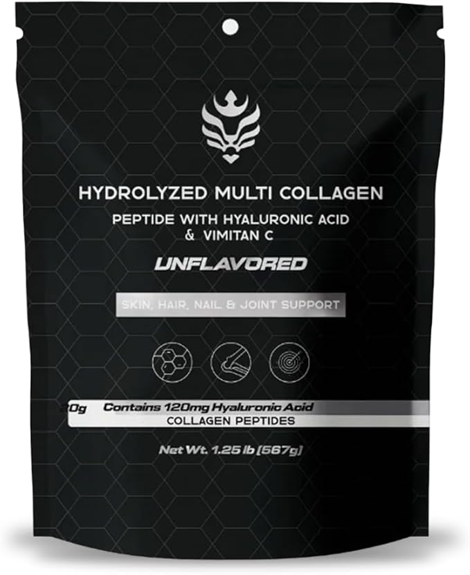 Benavidez Collagen Peptides – Unflavored | 20g Hydrolyzed Protein Powder with Hyaluronic Acid | Skin Hair Nails &amp Joint Support | Grass-Fed Keto &amp Paleo Friendly | 1.25 lb (567g)