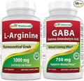 Best Naturals L-Arginine 1000 mg &amp GABA Supplement 750mg