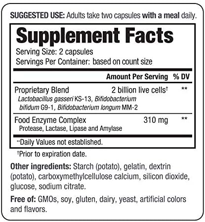 Kyolic Kyo-Dophilus Enzymes+ Probiotic Nutrient Digestion and Gut Health* 120 Capsules