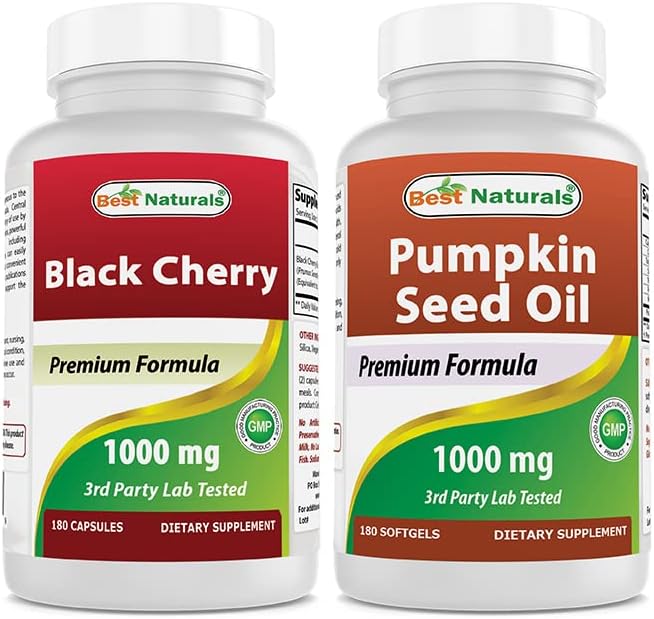 Best Naturals Black Cherry 1000 Mg &amp Pumpkin Seed Oil 1000 mg