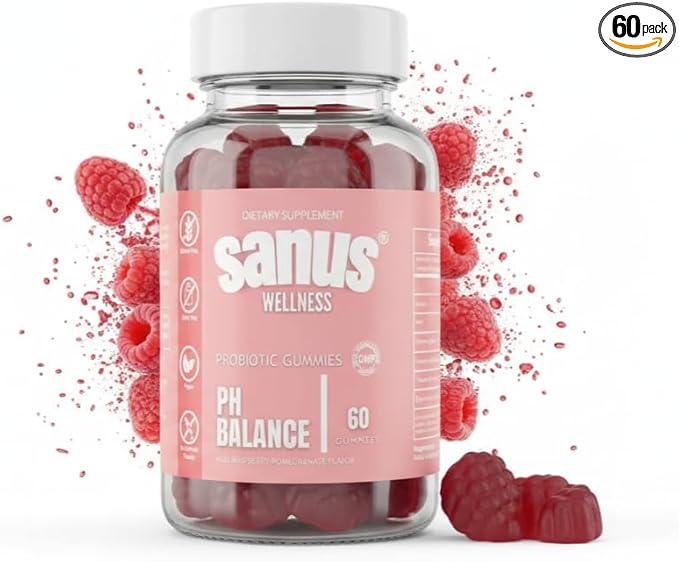 Probiotics for Women Gummies with Raspberry – 6 Premium Strains for pH Balance Digestive Health Vaginal &amp Immune Support 3 Billion CFU Women's Probiotic Gummy for Feminine Health – 60 Gummies