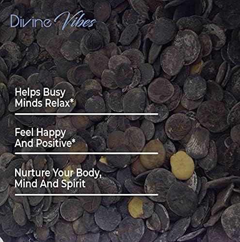 Divine Vibes 5-HTP 200mg Plus Calcium for Mood Sleep Stress Support - Boosts Serotonin Production - High Purity – 60 Capsules