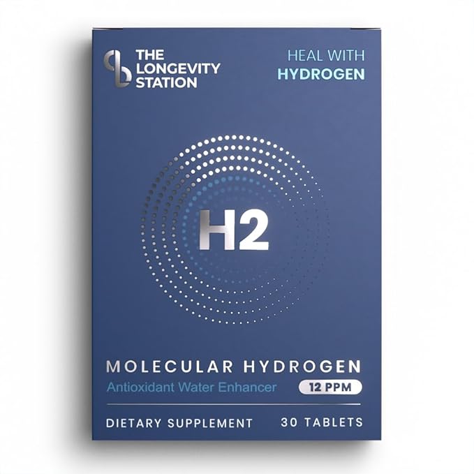 Molecular Hydrogen H₂ Tablets 12 PPM | Neutralize the Effects of Oxidative Stress &amp Free Radicals | Supports Cellular Health | Bioavailable Source of Magnesium | 30 Tablets