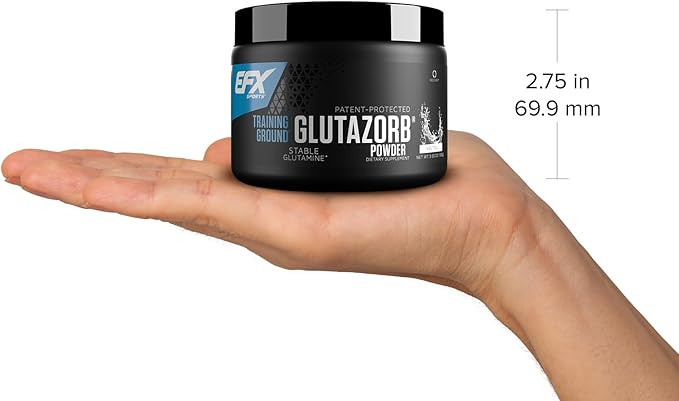 EFX Sports Training Ground Glutazorb Powder | Highly Concentrated pH Correct Glutamine Supplement | Digestion &amp Immune Support | 66 Servings (Unflavored)