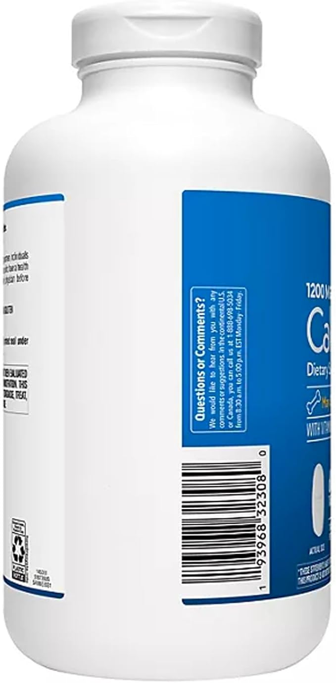 Members Mark Calcium with Vitamin D3 Tablets 600 ct. - Supports Bone &amp Muscle Health - High Potency Calcium 1200 mg &amp Vitamin D3 40 mcg
