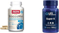 Jarrow Brocco Max 120 Veggie Caps &amp Life Extension Super K Vitamin K1 K2 MK-7 MK-4 Vitamin C Bone/Heart/Arterial Health Non-GMO 90 Softgels