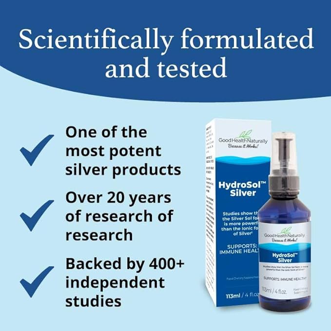 Hydrosol Silver - Liquid Immune System Booster | 4 oz - Good Health Naturally