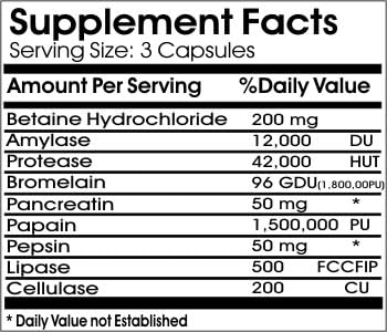 Multi-Enzyme Complex Vegetarian // 100 Capsules // Pure // by PureControl Supplements